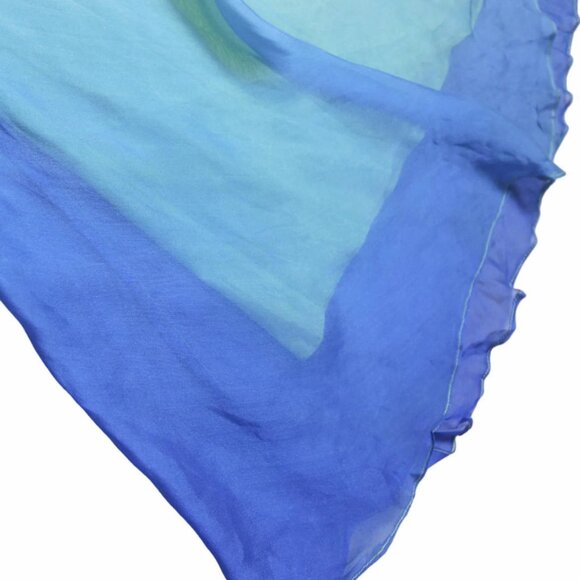 vtg Georgette Silk US 8 M Gemstone Beaded Cross Back Prom Gown Cocktail Dress - Picture 5 of 6